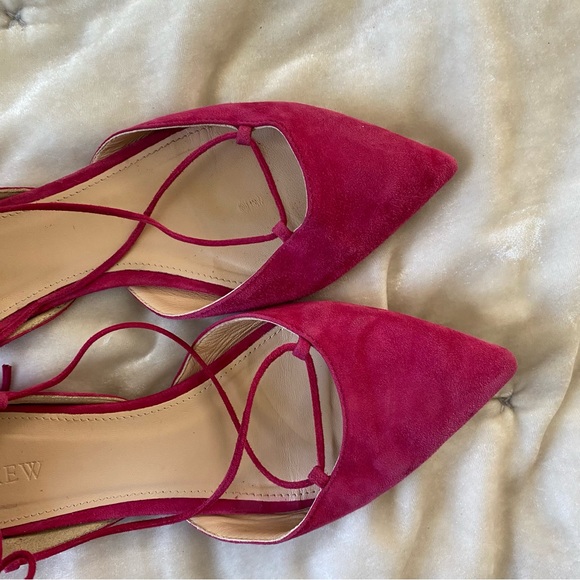 J. Crew Pink Lace-Up Flats - Picture 12 of 16